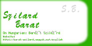 szilard barat business card